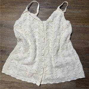 Women’s Aerie Sweater Button Front Tank‎ Top